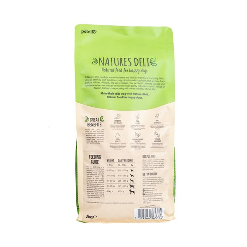 Natures Deli Adult Lamb and Rice 2kg