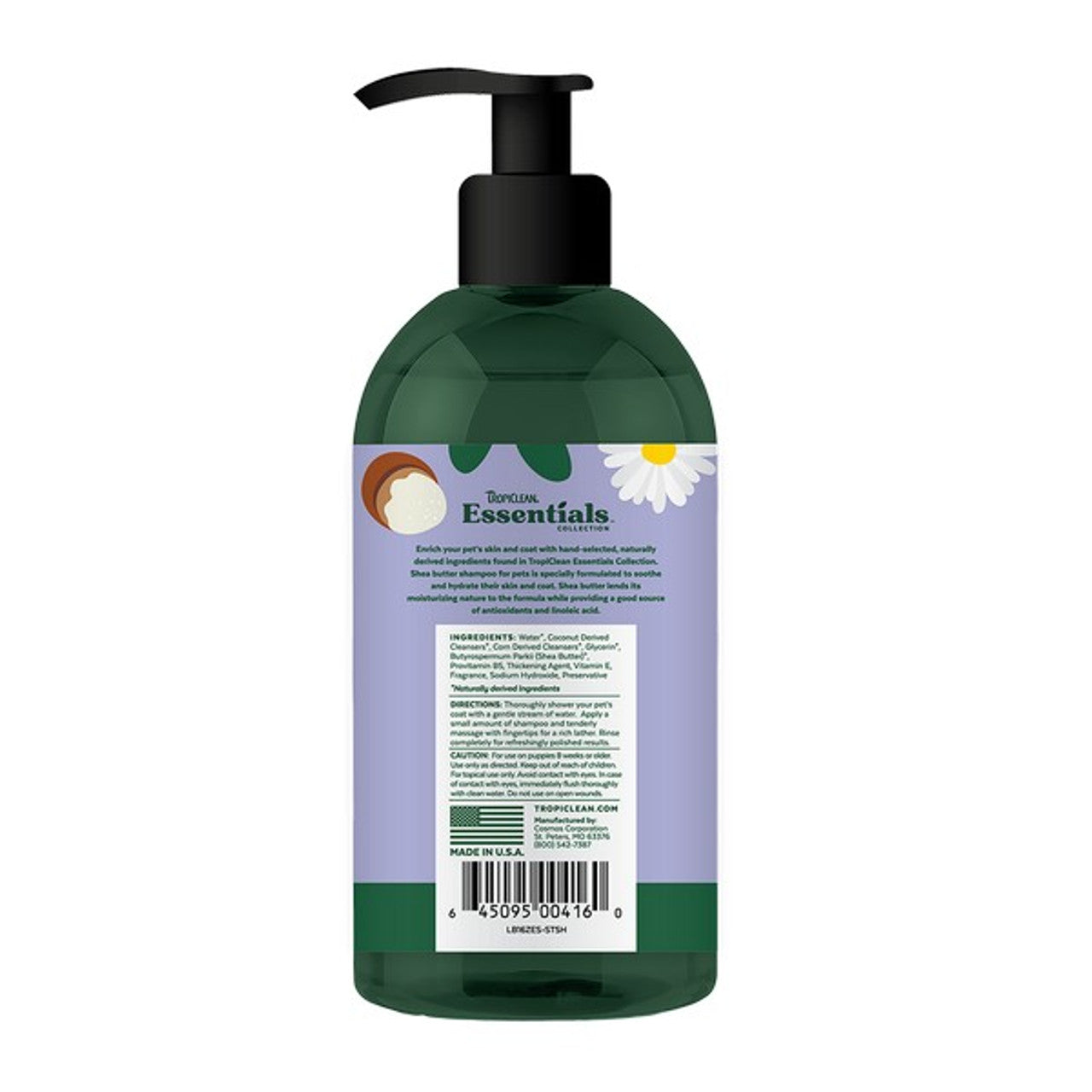 TropiClean Essentials Shea Butter Shampoo for Dogs & Puppies 473ml