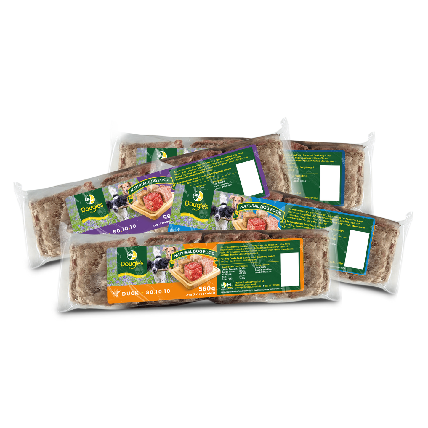 Dougie's Raw - 80/10/10 - 10x 560g or Singles 1x 560g