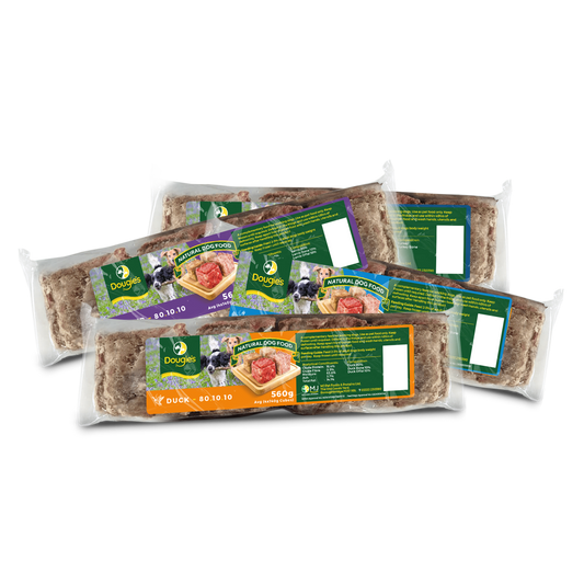Dougie's Raw - 80/10/10 - 10x 560g or Singles 1x 560g