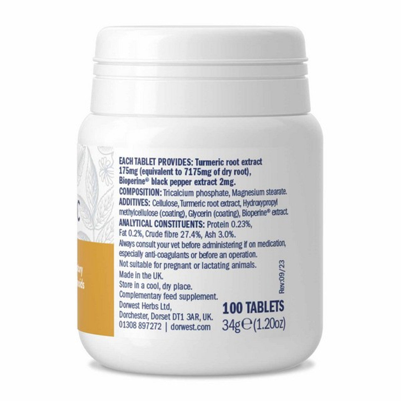 Dorwest Turmeric Tablets 100