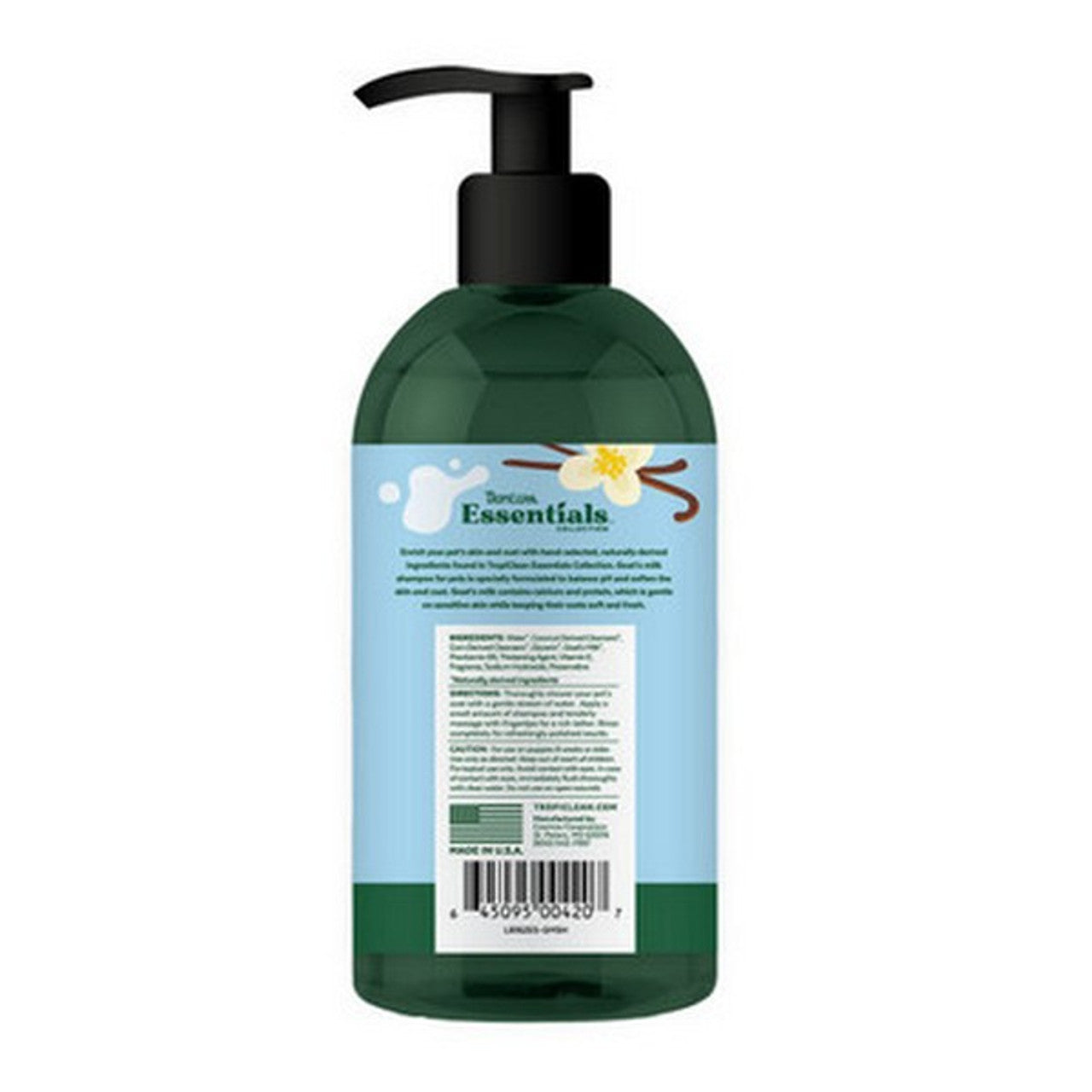 TropiClean Essentials Goats Milk Shampoo for Dogs Puppies 473ml