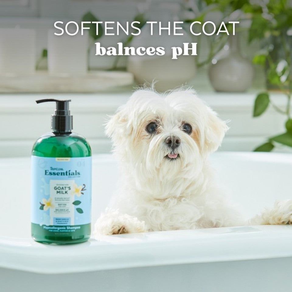 TropiClean Essentials Goats Milk Shampoo for Dogs Puppies 473ml