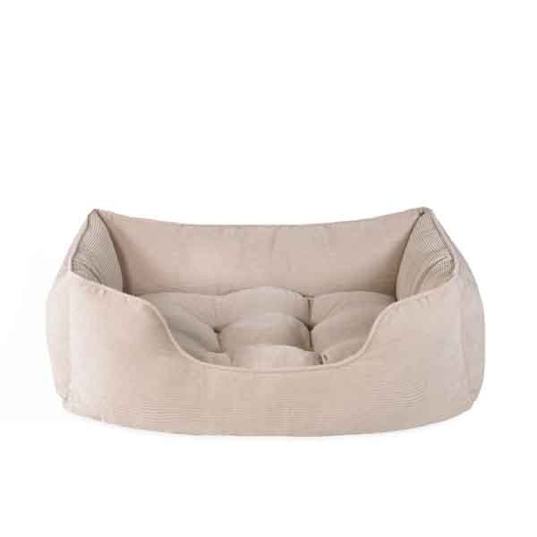Rosewood 40 Winks Cord Square Beige Bed Small