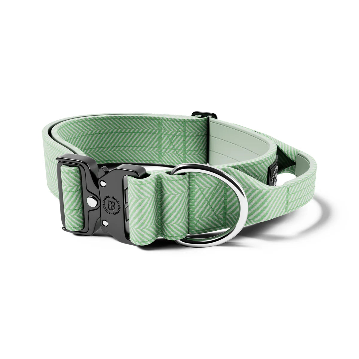 Bully Billows 2.5cm Herringbone Combat® Collar | With Handle & Rated Clip - Mint Green XS-M