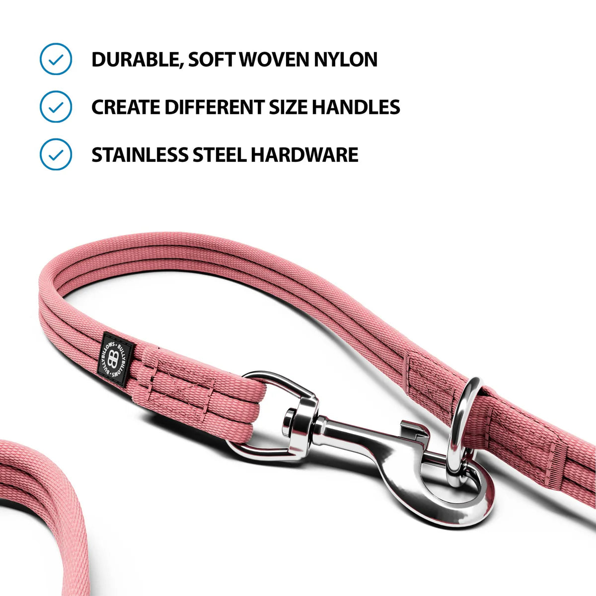 Billy Billows Training Double Ended Dog Lead | 2m Length - Pink