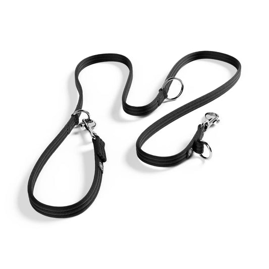 Bully Billows Double Ended Training Lead | All Breeds - Durable & Soft 2m Lead - Black