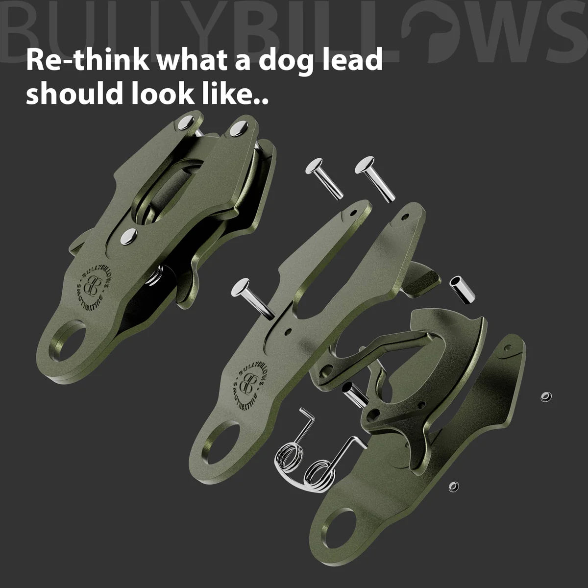 Bully Billows 1.4m Lighter Swivel Combat Lead | Anti-Tangle & Secure Clip - Khaki x Khaki