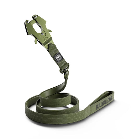 Bully Billows 1.4m Lighter Swivel Combat Lead | Anti-Tangle & Secure Clip - Khaki x Khaki