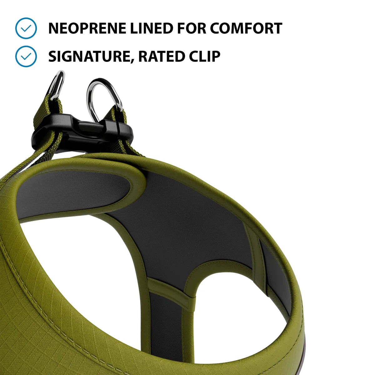 Bully Billows Step in Harness | XS-M Breeds - Olive Green