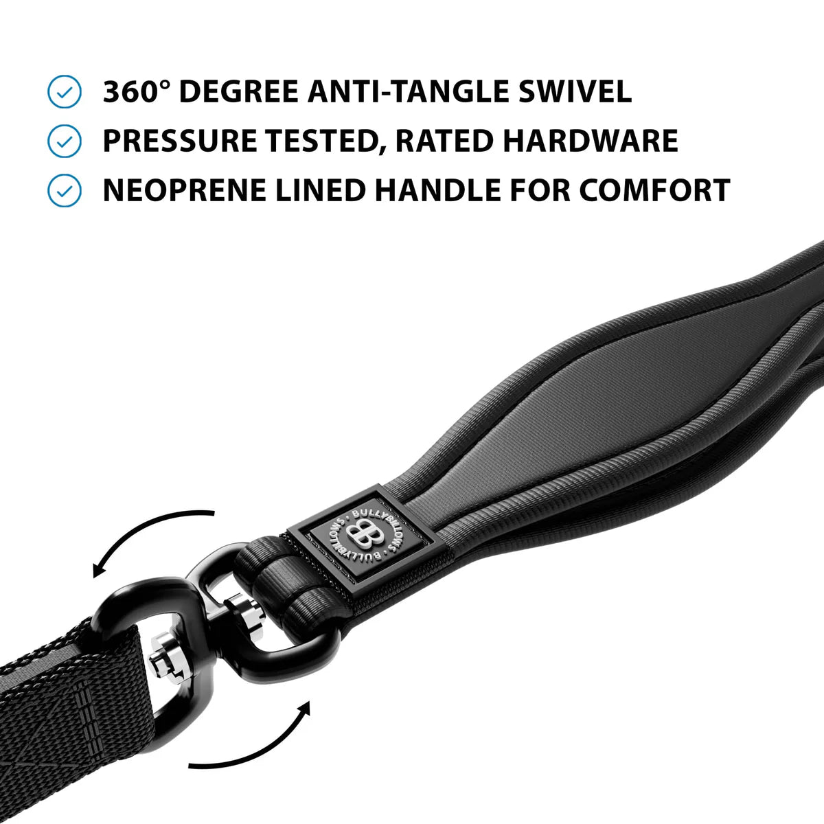 Bully Billows 1.2m Mini Combat® Lead - Black