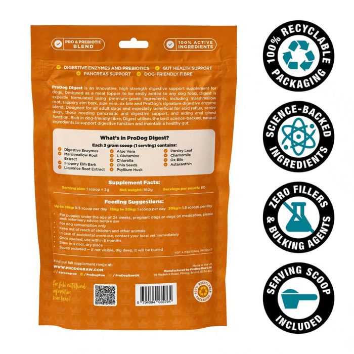ProDog Digest - Gut Health Support Supplement With Prebiotics For Dogs 90g