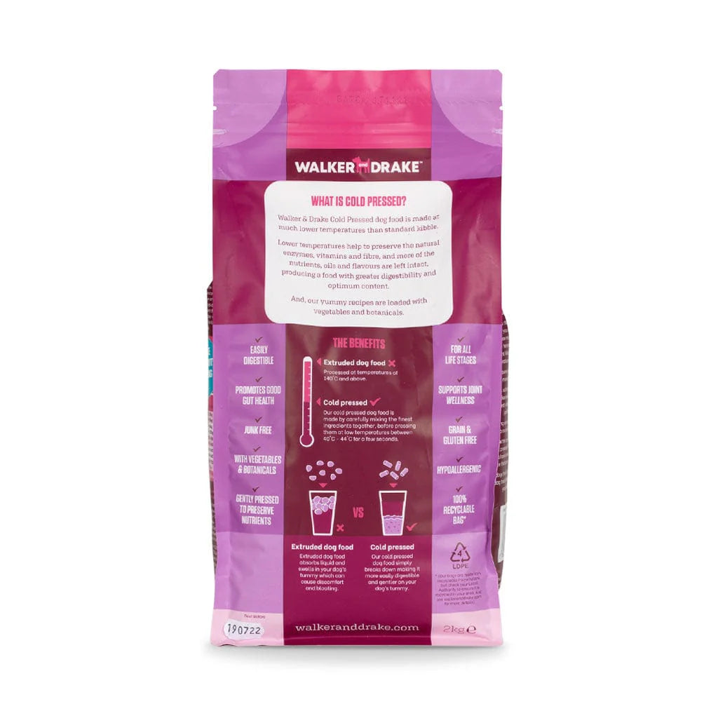 Walker & Drake - 2kg Cold Pressed Dog Food – Duck